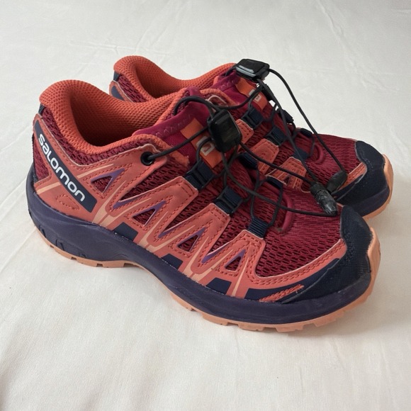 Salomon Youth Girls Size 13K SpeedCross Pink Trail Running Sneakers Shoes - Picture 15 of 16